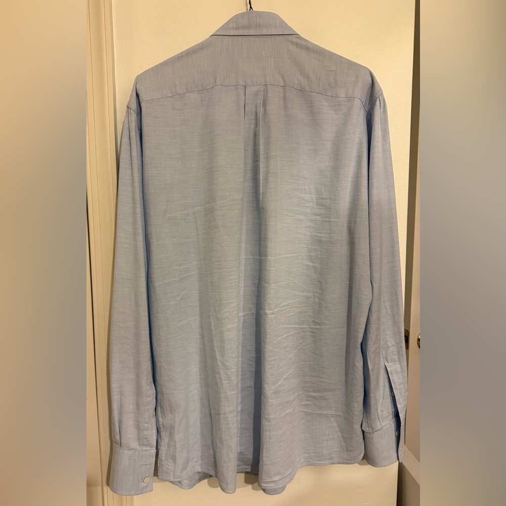 Brunello Cucinelli Basic Fit Light Blue Dress Shi… - image 3